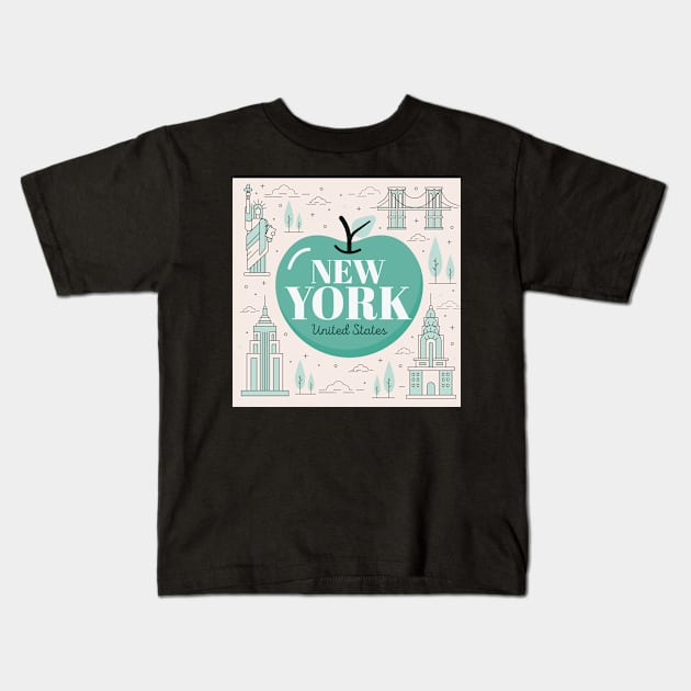 New York City Kids T-Shirt by timegraf